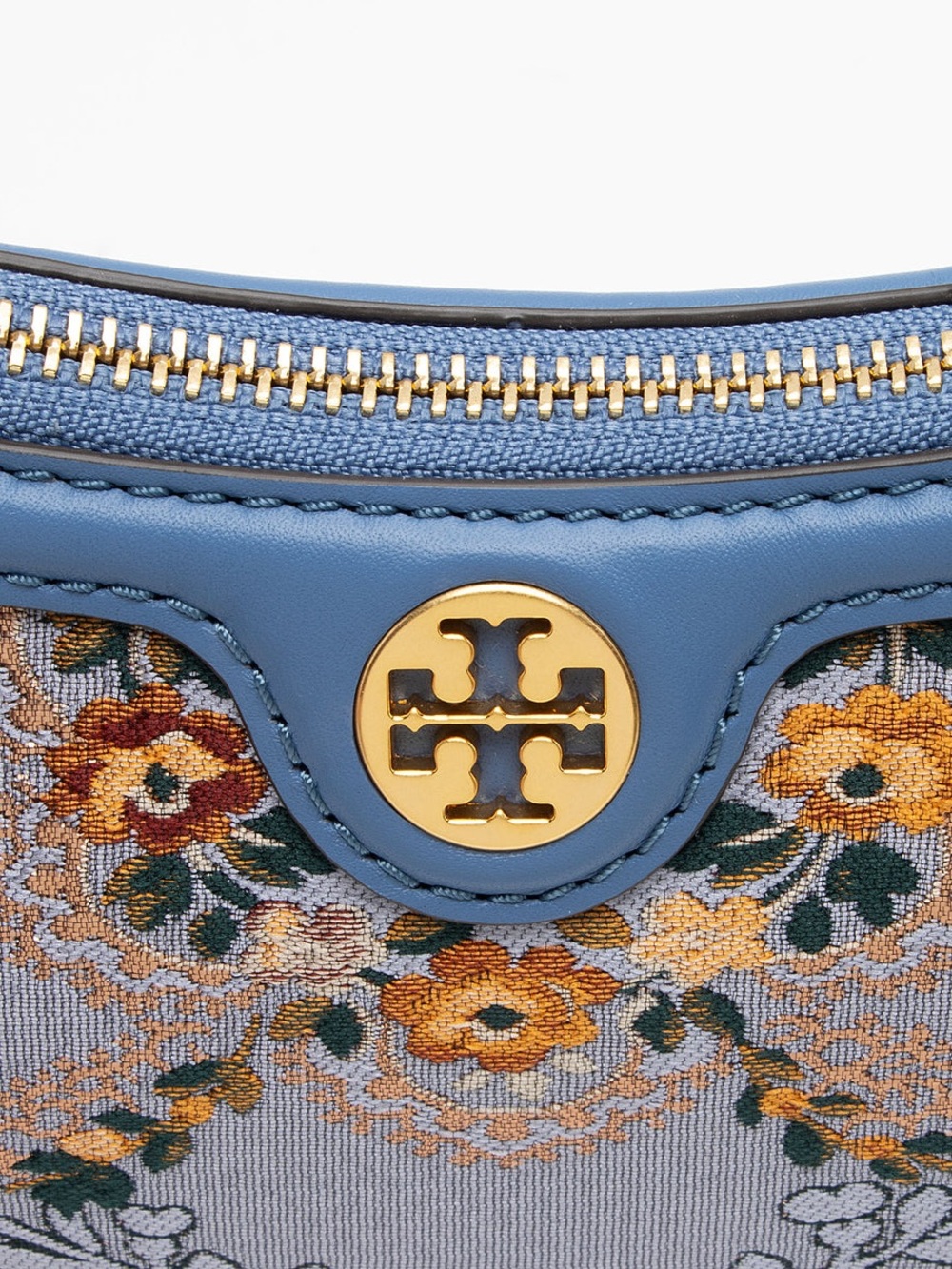 Tory Burch T Monogram Brocade Studio Bag in Sea Frost NWT - Picture 7 of 13